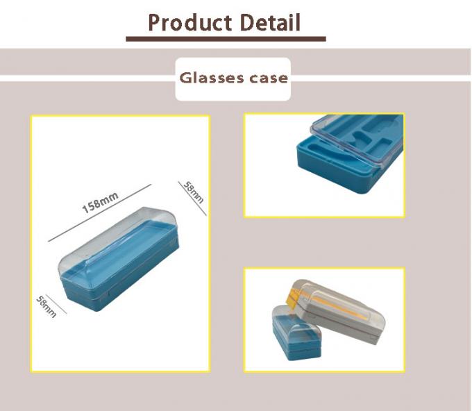 Double Layer Clear Plastic Eyeglass Case