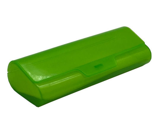 Slim Green Plastic Glasses Case Custom Logo Printing