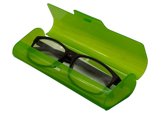 Slim Green Plastic Glasses Case Custom Logo Printing