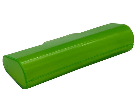 Slim Green Plastic Glasses Case Custom Logo Printing