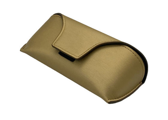 Hook And Loop Soft Leather Glasses Case , Soft Leather Spectacle Cases
