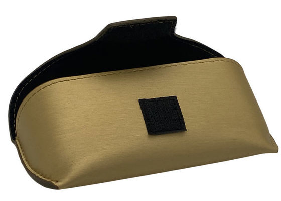 Hook And Loop Soft Leather Glasses Case , Soft Leather Spectacle Cases