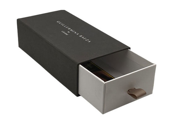 OEM Rectangle Cardboard Drawer Packaging Box With Ribbon