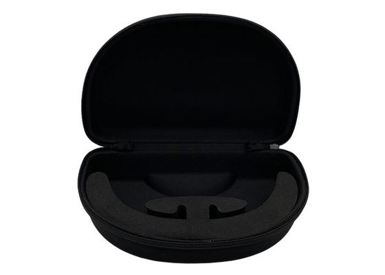 Big Size Logo Printed EVA Zipper Sunglasses Case With Custom Rubber Puller