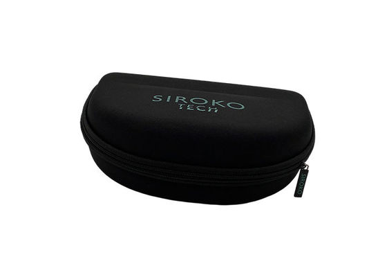 Big Size Logo Printed EVA Zipper Sunglasses Case With Custom Rubber Puller