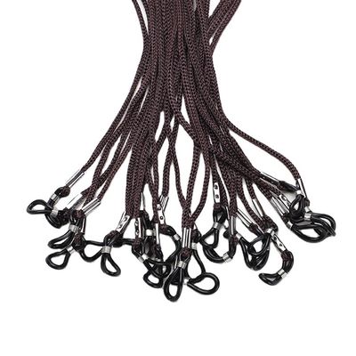 Black Glasses Rope Chain , Nylon Fiber Rope Eyeglass String Holder
