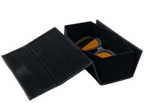 Black Folding Handmade Cuboid Custom Glasses Cases