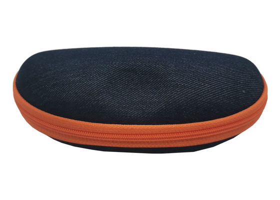 Fabric Velvet EVA Glasses Case , Portable Zip Up Glasses Case