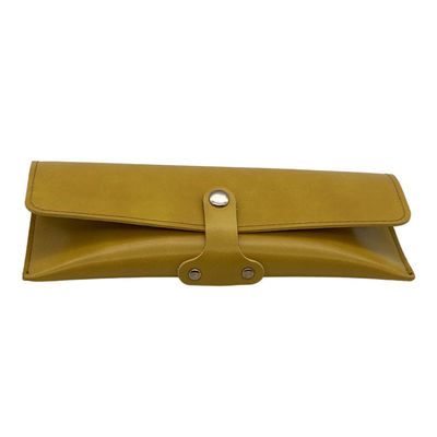 Pu Handmade ODM Soft Leather Eyeglass Case Luxury Material Yellow