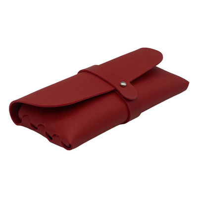 Red Pu Handmade Personalized Cool 46mm Leather Glasses Pouch