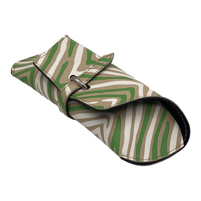 Embossing Logo Durable Belt Closure Folding Eyeglasses Case