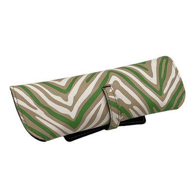 Embossing Logo Durable Belt Closure Folding Eyeglasses Case