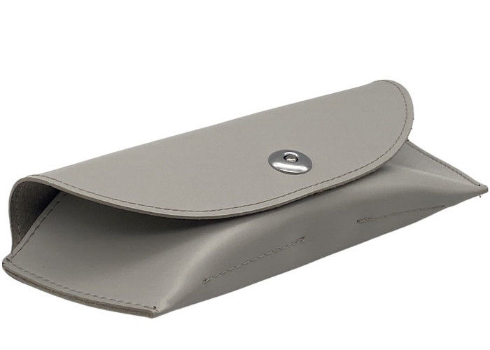 Cute Spectacle Case Leather Custom Logo Embossed