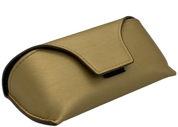 Hook And Loop Soft Leather Glasses Case , Soft Leather Spectacle Cases