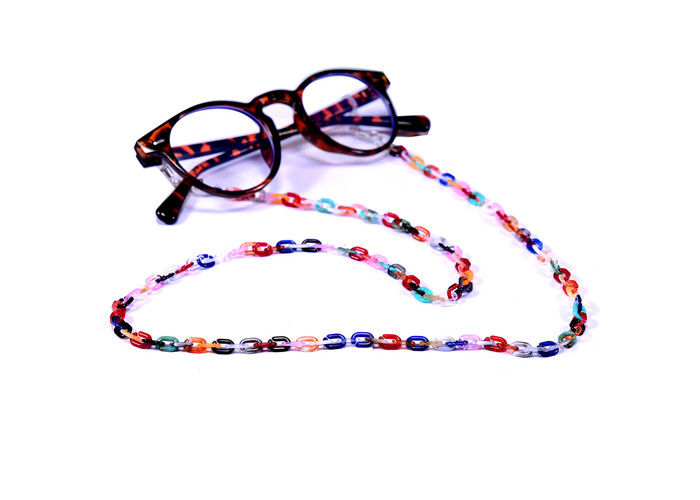 Multi Color 60cm Glasses Rope Chain , Anti Slip Acrylic Glasses Chain