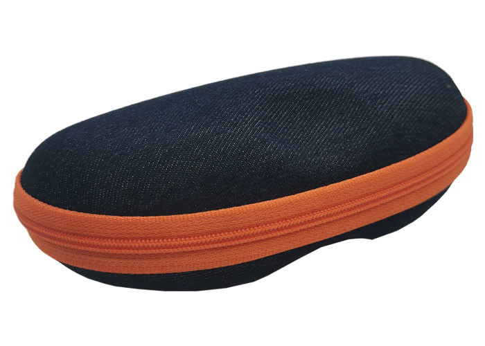 Fabric Velvet EVA Glasses Case , Portable Zip Up Glasses Case